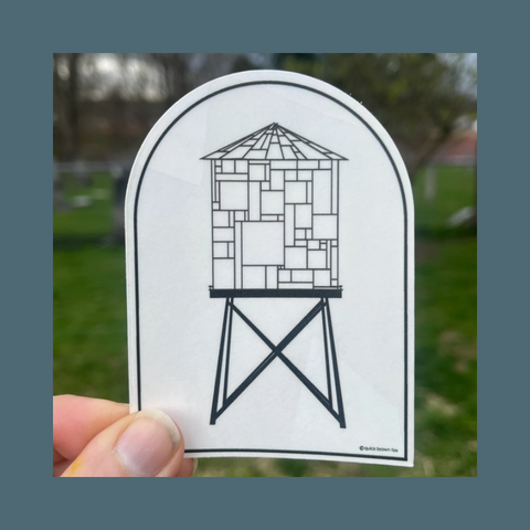 Water Tower Suncatcher Vinyl Decal