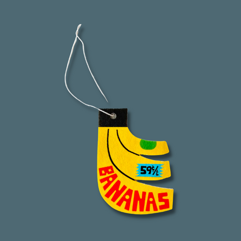 Stickered bananas air freshener