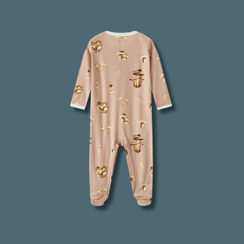 Organic Cotton Zipper Footed Romper