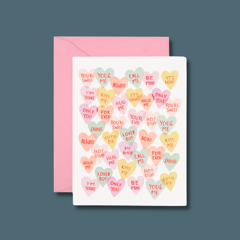 Lots of conversation hearts
