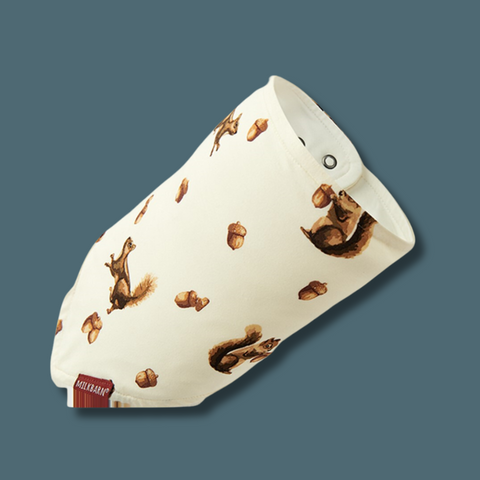 Chipmunk Luxe Stretch Kerchief Bib