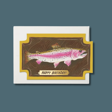 Mounted Fish Happy Birthday Card