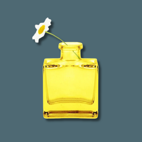 Yellow Loft Glass Square Bud Vase