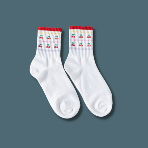 Juicy Fruit Cherry Casual Socks