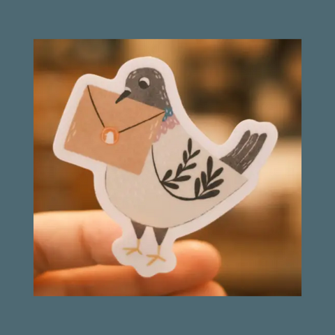 Pigeon Snail Mail Vinyl Sticker