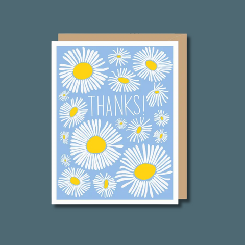 Abstract Daisies Thank You Card