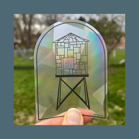 Watertower Suncatcher Vinyl Decal