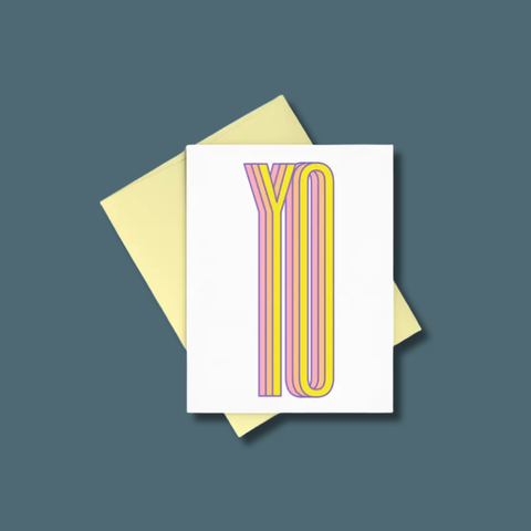 Yo Letterpress Card