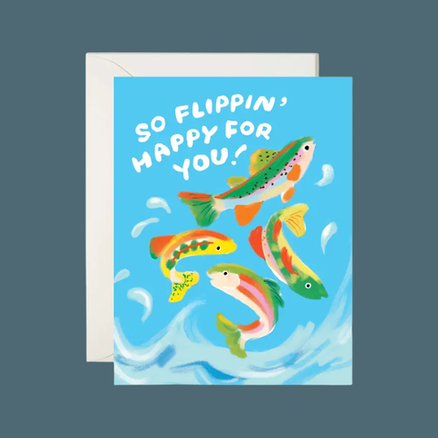 Jumping Trout Congrats Card