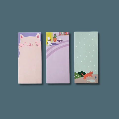 Cat Tales Notepad with three designs