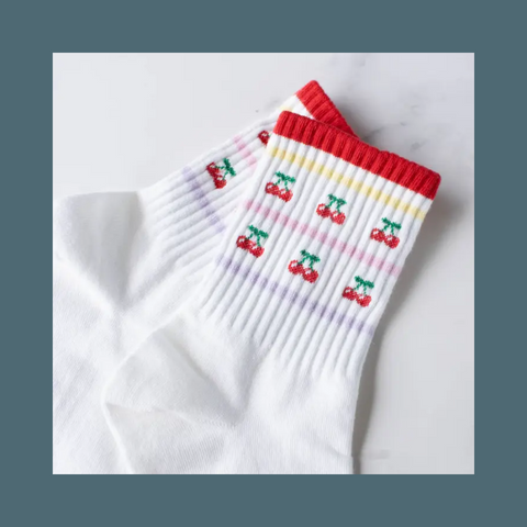 Juicy Fruit Cherry Casual Socks