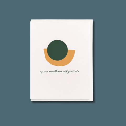 Cup Letterpress Thank You Card