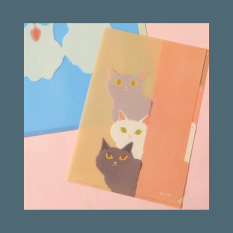 Triple Cat File Folder