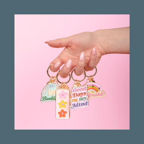 Take Me To The Bookstore Key Charm