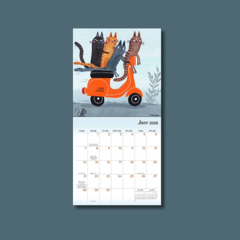 Feline 2026 Mini Wall Calendar