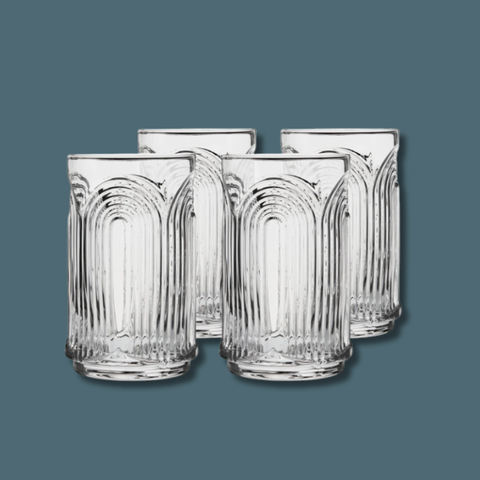 Art Deco Crystal Highball Glass