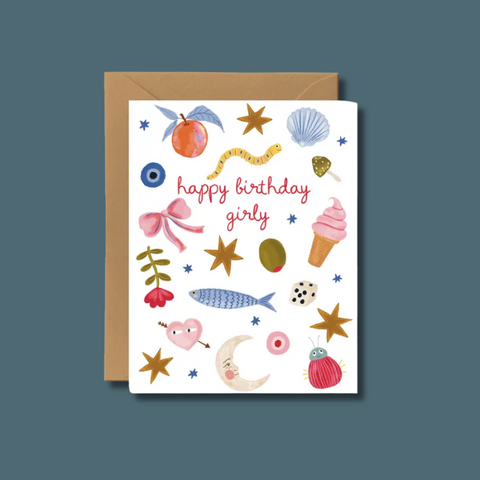 Happy Birthday Girly Card