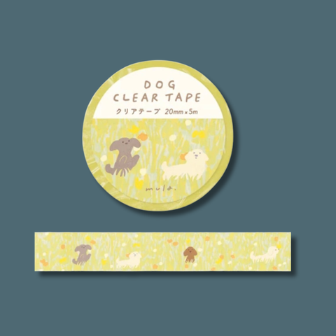 Flower Garden Dogs Washi Tape