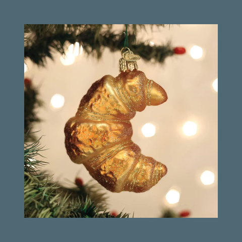Old World Christmas Croissant Blown Glass Ornament