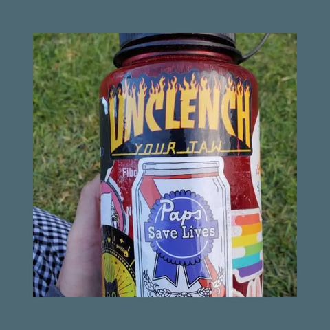 Unclench Your Jaw Sticker