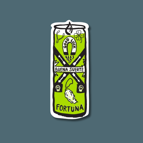 Good Luck Prayer Candle Sticker