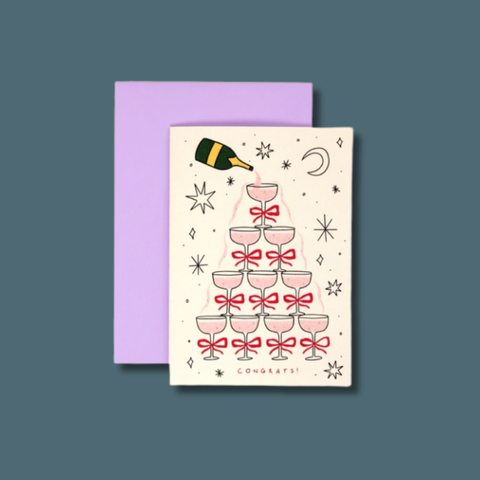 Champagne Congratulations Card