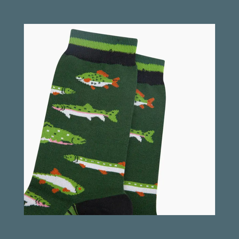 River Fishing Bamboo Socks