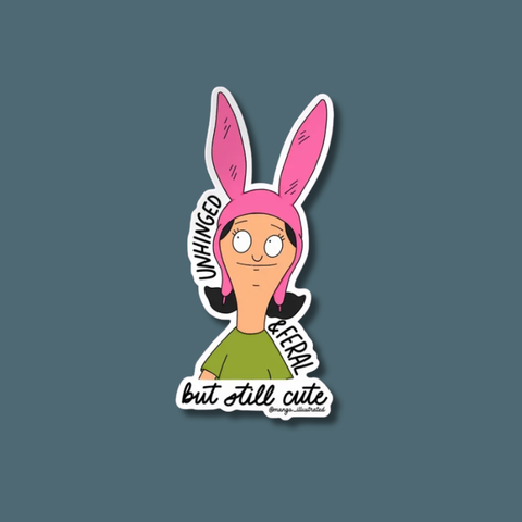 Unhinged Louise Belcher Sticker