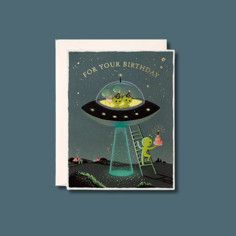 Aliens Birthday Card