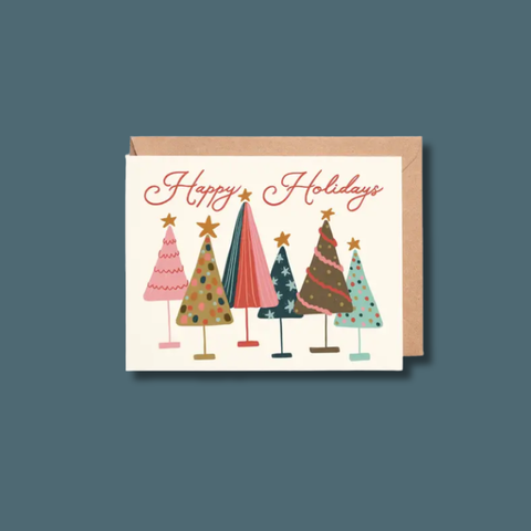 Happy Holidays Trees Card Box Set 