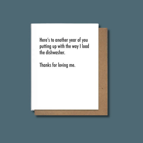 Dishwasher Anniversary Card