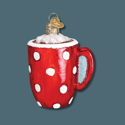 Old World Christmas Hot Cocoa Blown Glass Ornament
