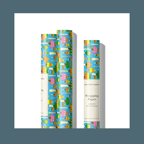 Groovy Mushrooms Wrapping Paper Sheet