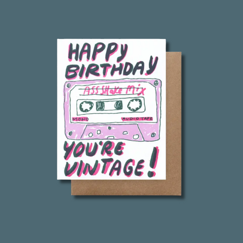 Vintage Mixtape Birthday Card