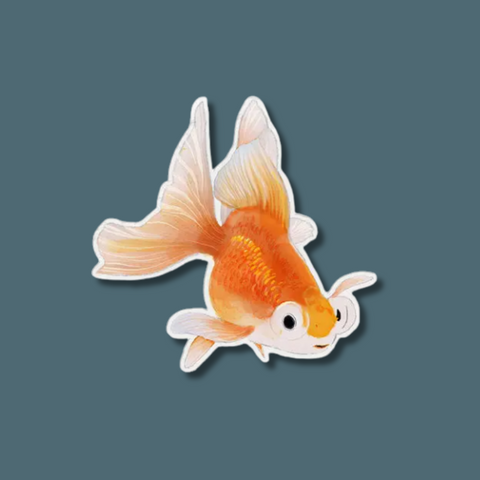 Googly Goldfish Vinyl Sticker
