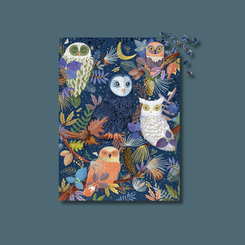 Owls At Dawn Foil Puzzle