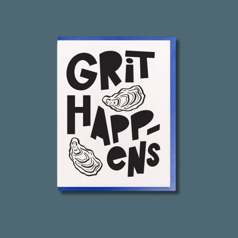Grit Happens Letterpress Card