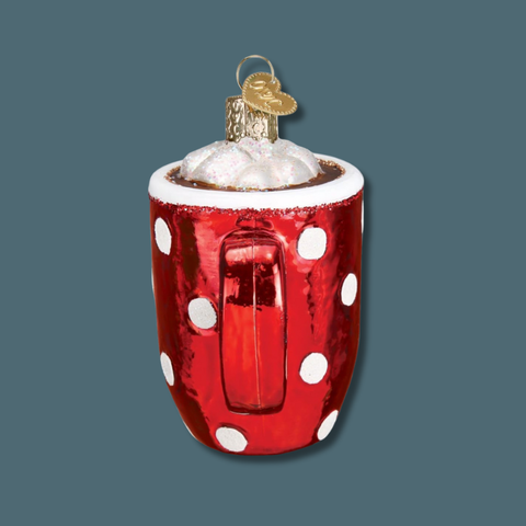 Old World Christmas Hot Cocoa Blown Glass Ornament