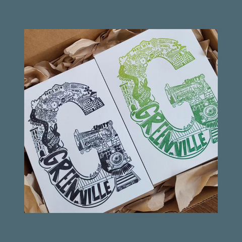 Letterscapes Greenville Postcard