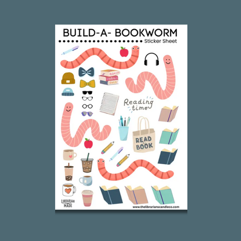 Build A Bookworm Sticker Sheet
