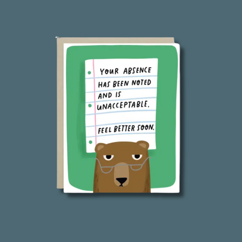 Absence Noted Get Well Card