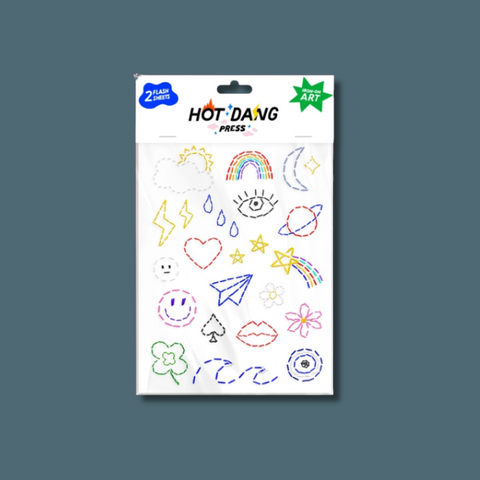 Charms Embroidery Iron On Sheet Set