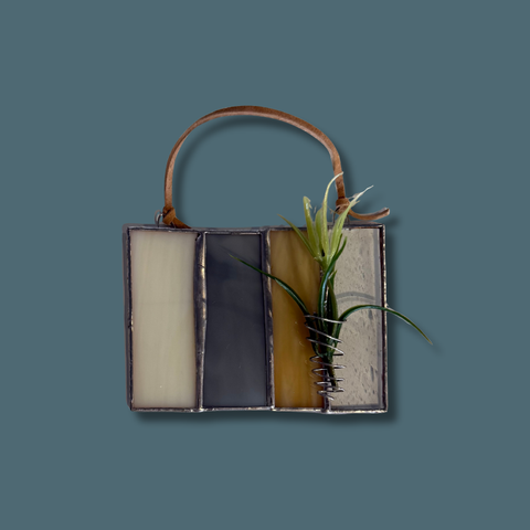 Hanging Stained Glass Air Plant Holder