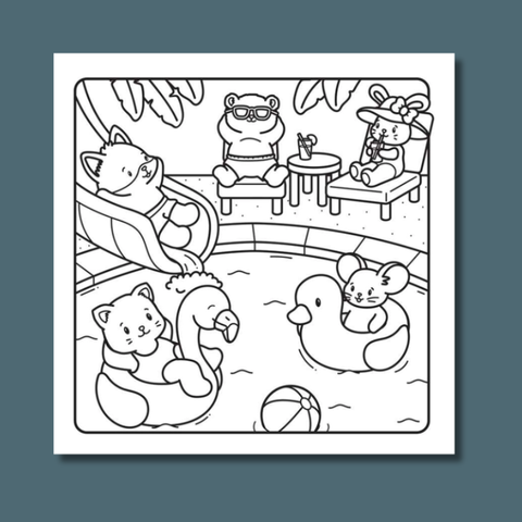 Sunny Summer Days Coloring Book