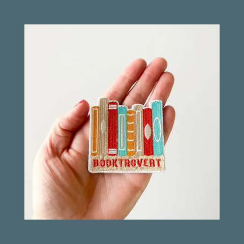 Booktrovert Embroidered Iron-On Patch