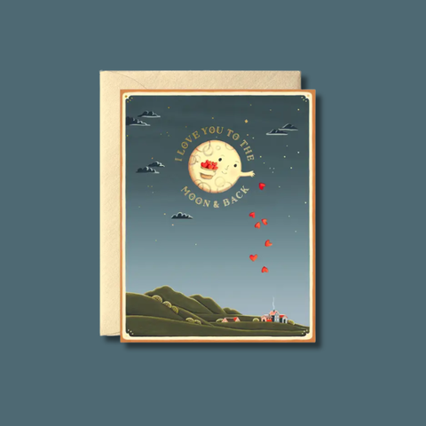Moon And Back Love Card
