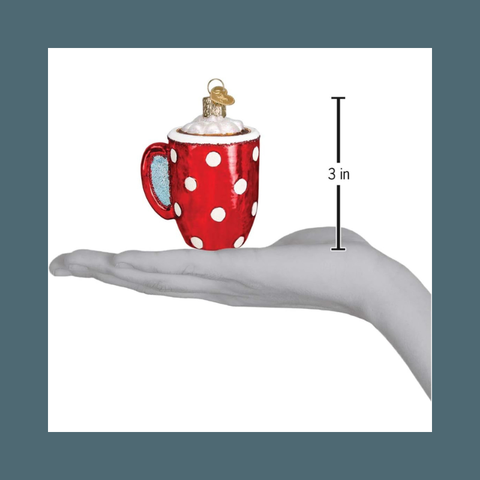 Old World Christmas Hot Cocoa Blown Glass Ornament