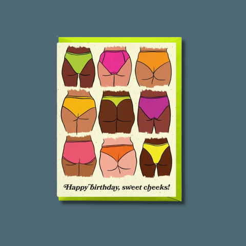 Sweet Cheeks Butt Birthday Card