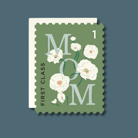 Mom stamp with flowers