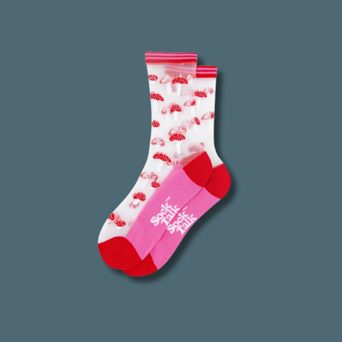 Toadstools Sheer Pop Socks 
